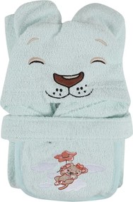 Bavlnený detský župan v mentolovej farbe veľkosť 1-2 roky Aslan – Foutastic