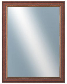 DANTIK - Zrkadlo v rámu, rozmer s rámom 70x90 cm z lišty ANGLIE hnedá Au Linka (612)