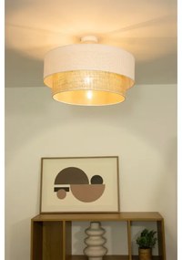 Prisadený luster BORHO 1xE27/60W/230V biela/juta