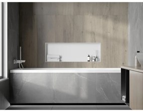 Mexen X-Wall-NR, polička na zapustenie pod obklad bez goliera 90 x 30 cm, biela, 1921903010