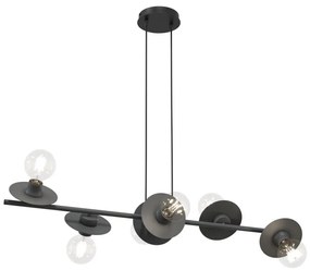 Luster na lanku TOKEN 6xE27/15W/230V čierna