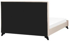 Manželská posteľ 140 cm AMBRE (s roštom) (béžová). Vlastná spoľahlivá doprava až k Vám domov. 1007084