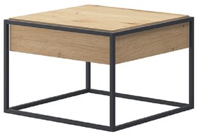 Konferenčný stolík, dub artisan/čierna, SPRING EL60