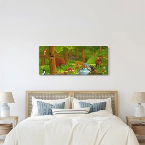 Detský obraz so zvieratkami (120x50 cm)