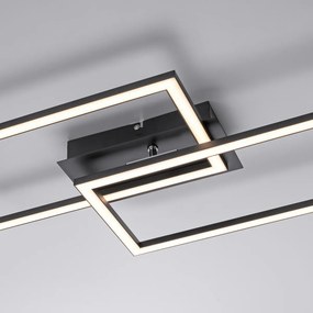 Stropné svietidlo čierne vrátane LED 3-stupňové stmievateľné 54 cm - Georgi