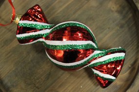 Amerikáno červená závesná ozdoba cukrík 13cm