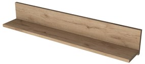 Polica v dekore orecha v prírodnej farbe Petra - Kalune Design