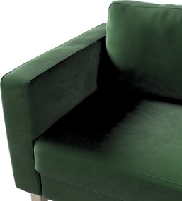 Poťah na sedačku Karlstad (nerozkladací, 3-miestny, krátky) farba produktu zelená látka lesklá, zamatová