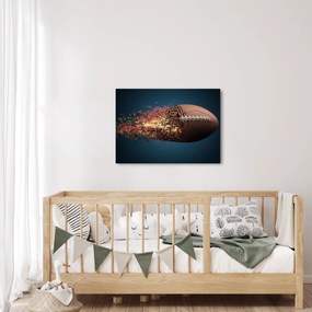 Obraz - Ragbyová lopta v akcii (70x50 cm)