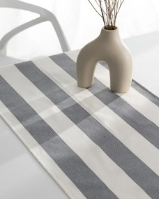 Bežec s volánom 40x160 cm farba produktu sivá látka vzorované