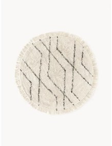 Okrúhly bavlnený koberec's diamantovým vzorom Bina