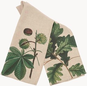 Ľanové kuchynské utierky Oak & Horse Chestnut, 2 ks
