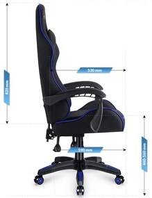 Herné kreslo HC-1008 Mesh Blue