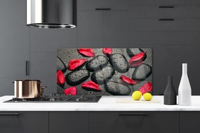 Sklenený obklad Do kuchyne Plátky kamene umenie 125x50 cm