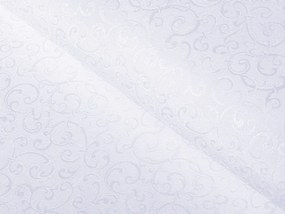 Biante Teflónový obdĺžnikový obrus TF-078 Ornamenty - studená biela 50x100 cm