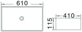Mexen CATIA umývadlo, 61x41 CM, biela, 21316100