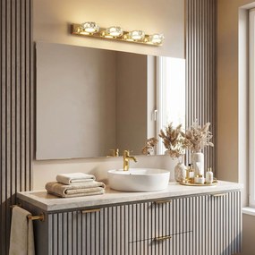 Toolight Toolight, LED nástenné svietidlo 62 cm, 12W, 4000K, 1000lm, APP1941-4W, zlatá lesklá, OSW-66075