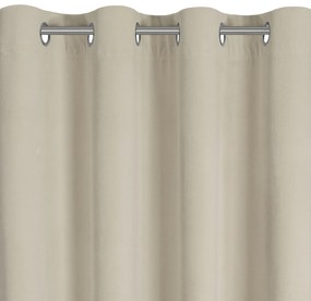 ZATEMŇOVACÍ ZÁVES (100%) NA KRÚŽKOCH NITA 140X250 CM BÉŽOVÁ