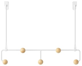 Biely prírodný kovový vešiak na dvere 39 cm Estique - Umbra