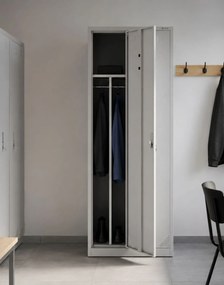Kovová šatníková skriňa, sociálna skriňa Orlando Grey