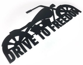 Veselá Stena Drevená nástenná čierna dekorácia Drive to Freedom