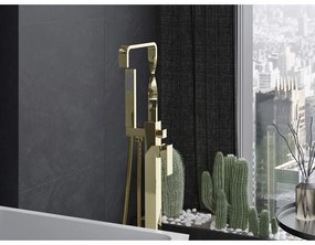 Mexen Avila, voľne stojaca vaňová batéria, zlatá lesklá, 75833-50