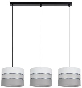 Luster na lanku CORAL 3xE27/60W/230V biela/šedá