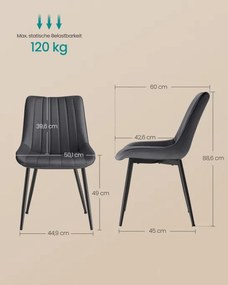 Set dvoch jedálenských stoličiek LDC090G05 (2 ks)