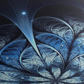 Obraz tmavomodrého kvetu (90x60 cm)