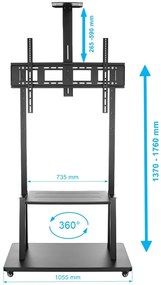 JAKS STOJAN PRE INTERAKTÍVNE MONITORY A LCD/LED TV, KART1800