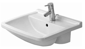 DURAVIT Starck 3 polozápustné umývadlo s otvorom, s prepadom, 550 mm x 460 mm, 0310550000