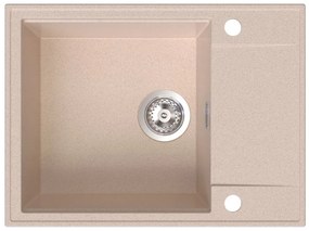 Sink Quality Sink55, kuchynský granitový drez 620x460x215 mm, béžová, SKQ-SINK.P.1KKO