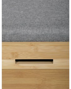 Autronic DR-N1014 GREY2 Botník s taburetom, 60 x 51 x 29 cm