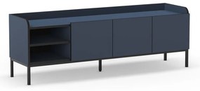 Modrý TV stolík 160x55x42 cm Adara – Marckeric