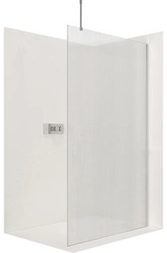 CERANO - Sprchová zástena Walk-in Onyx Top L/P - guľatá vzpera - chróm, ryhované sklo - 150x200 cm, CER-CER-8050BD1586