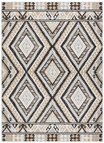 Dywany Łuszczów Kusový koberec Cooper Sisal Aztec 22224 ecru/black – na von aj na doma - 140x190 cm