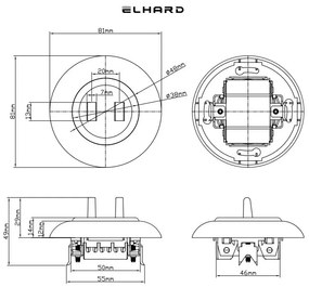 Elhard Vypínač Retro Klasik sériový č.5, biely - kompletný KL5205W