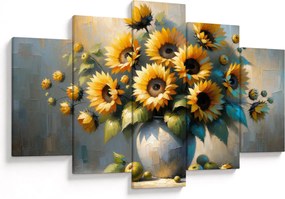 Obraz – Váza so slnečnicami (150x105 cm)