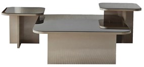 Súprava 3 ks konferenčných stolíkov Jazz sivá