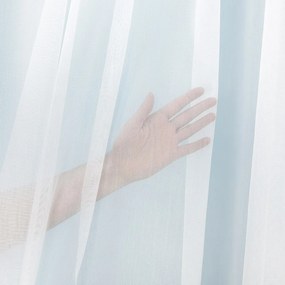 Svetlo smotanová záclona s perleťovo vytkávanou bordúrou zámocký vzor do oblúčka ZAC-026 výška 300 cm Iba metráž