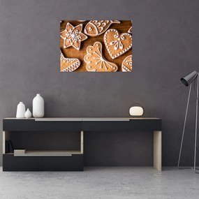 Sklenený obraz - Medovníčky (70x50 cm)