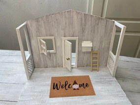 Rohožka Welcome trpaslík 105698 – na von aj na doma, 45x70, hnedá, chodba / predsieň, Hanse Home