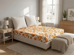 Napínacia obliečka z mikrovlákna AUTUMN PUMPKINS farebná 180x200 cm