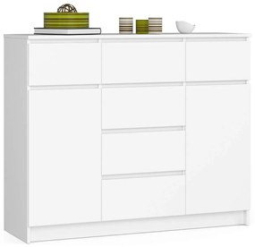 Komoda 120 cm K017 biela
