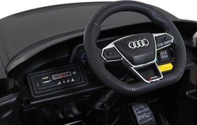 Ramiz Elektrické autíčko Audi RS E-Tron GT pre deti čierne + diaľkové ovládanie + pohon 4x4 + rádio MP3 + LED + EVA