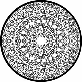 Luxusná drevená mandala na stenu 3D dekorácia do interiéru | HELA: HDF - Orech 30 cm 4341-79186 HDF0342