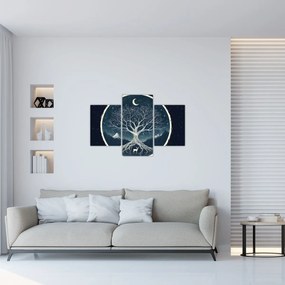 Obraz – Magický strom s jeleňom II. (90x60 cm)