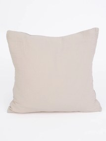 Mušelínová obliečka na vankúš 40 × 40 cm – Alexia Duo olivová/prírodná