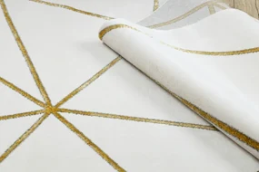 Koberec EMERALD exkluzívny 1013 glamour, styl geometrický krémový / zlatý