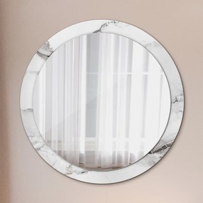 Okrúhle ozdobné zrkadlo Biely mramor fi 90 cm